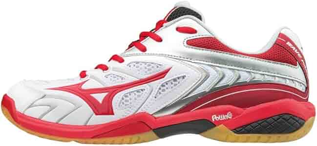 【新品】Mizuno バドミントンシューズ ウエーブファング SS2 スリム MIZUNO ウエーブファングSS2 ホワイト×ブラック×コーラル 3E相当